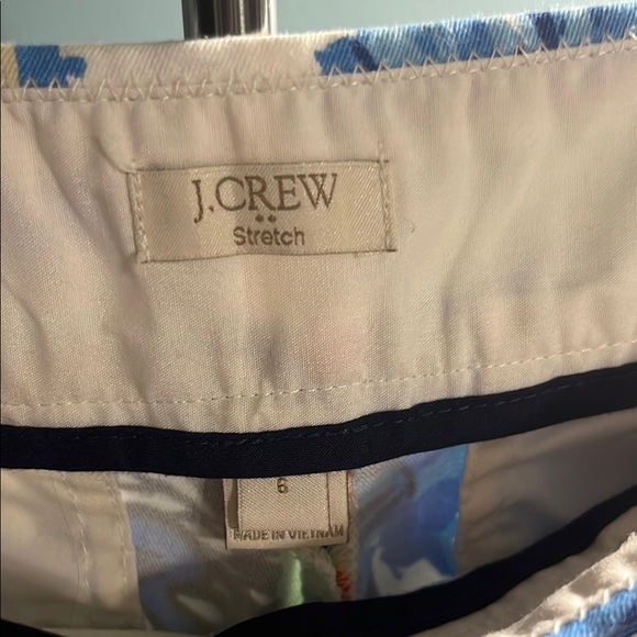 J. Crew Artistic Mint Green and Blue Floral Shorts - Picture 2 of 8